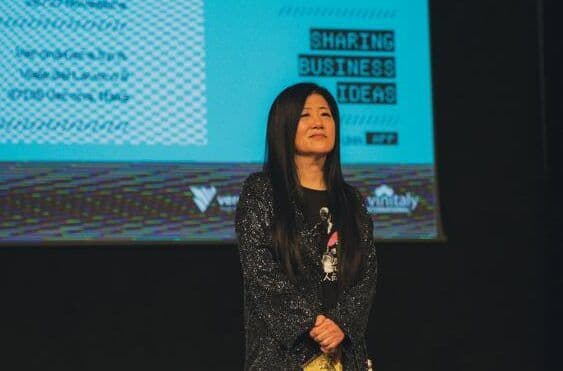 Stevie Kim on Mamma Jumbo Shrimp platform for Italian wines
